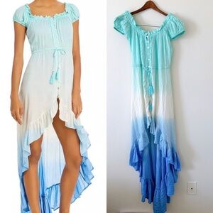 Tiare Hawaii Riviera Swim Cover-Up Dress in Teal Blue One size